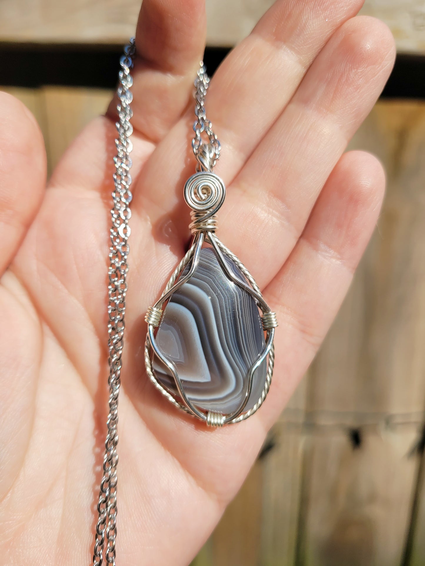 Botswana Agate Pendant