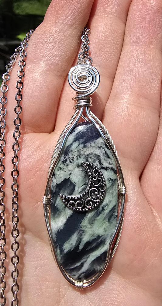 Kammererite Moon Necklace
