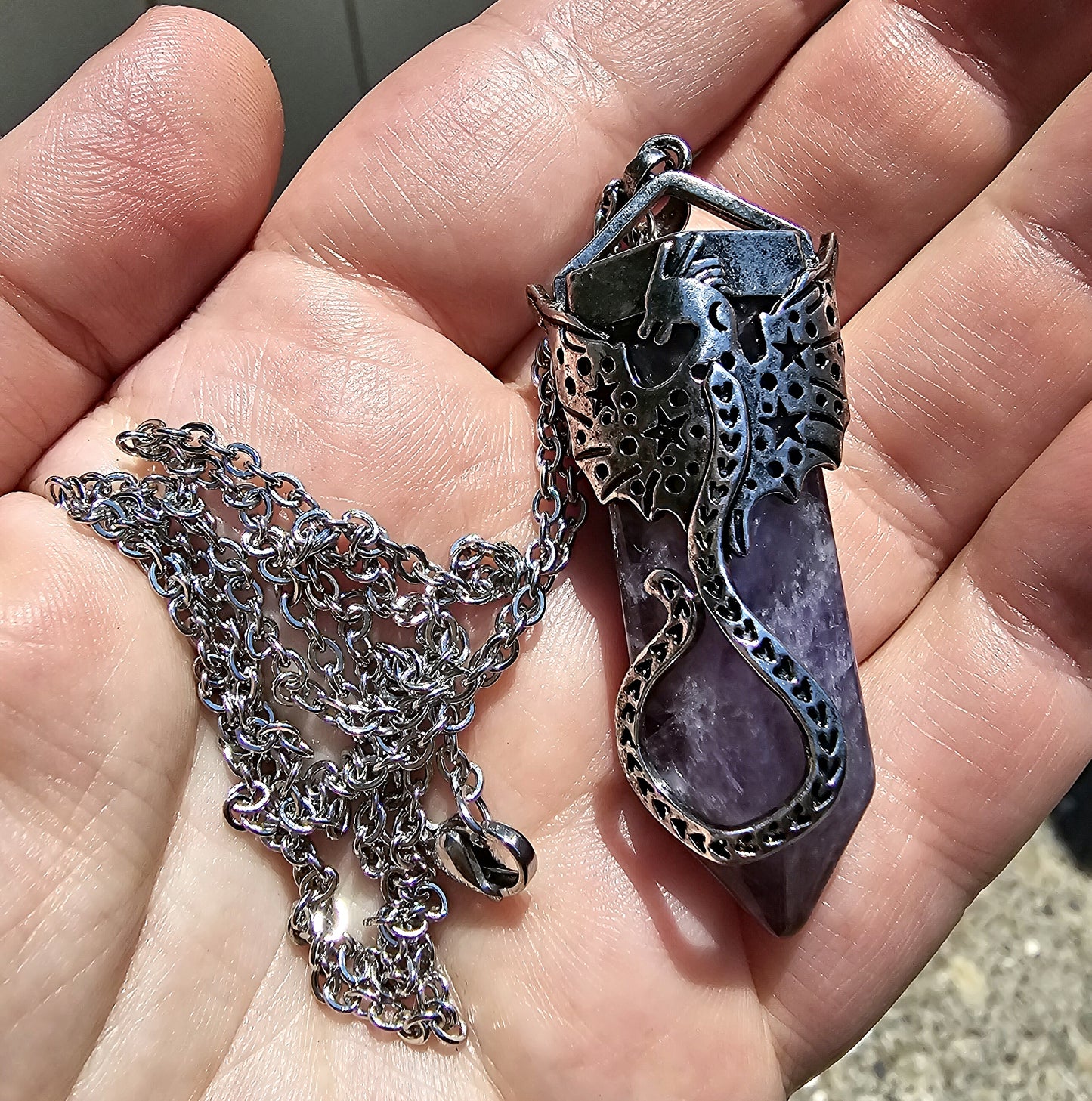 Amethyst Dragon Pendant