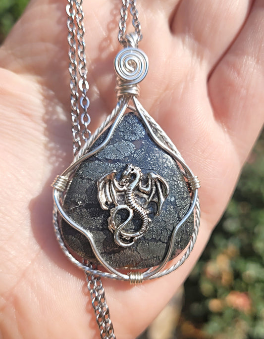 Marcasite Dragon Pendant